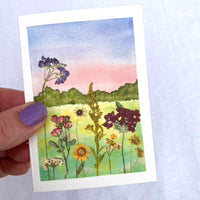 Mini Flowerscape Blank Cards- Set of 5